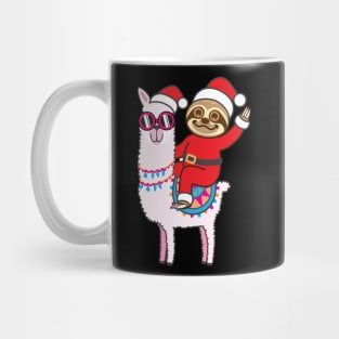 Sloth Santa Llama Mug